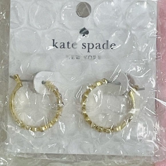 New Kate spade Full Circle Huggies earrings with dust bag - Picture 5 of 5